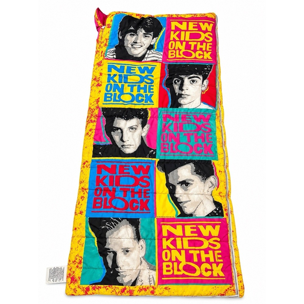 Vintage 1990 New Kids on the Block NKOTB Sleeping Bag Big Step Productions